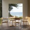 Carl Hansen & Son カールハンセン＆サン E022 Embrace Outdoor Table エンブレイス アウトドア テーブル 屋外用 ダイニングテーブル サイズ：Φ140×H74cm チーク 無塗装 支柱：ステンレス デザイン：Eoos イーオス