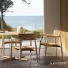 Carl Hansen & Son カールハンセン＆サン E022 Embrace Outdoor Table エンブレイス アウトドア テーブル 屋外用 ダイニングテーブル サイズ：Φ140×H74cm チーク 無塗装 支柱：ステンレス デザイン：Eoos イーオス