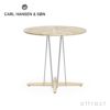 Carl Hansen & Son カールハンセン＆サン E022 Embrace Outdoor Table エンブレイス アウトドア テーブル 屋外用 ダイニングテーブル サイズ：Φ80×H74cm チーク 無塗装 支柱：ステンレス デザイン：Eoos イーオス