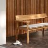 Carl Hansen & Son カールハンセン＆サン GL101 Timbur Outdoor Series ティンバー アウトドア シリーズ *専用クッション付属 屋外用 ベンチ チーク 無塗装 デザイン：グドムンドゥル・ルドヴィク・グレタルソン