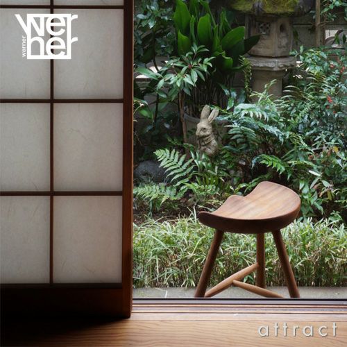 WERNER ワーナー Shoemaker Chair Iroko Wood シューメーカーチェア イロコウッド スツール カラー：イロコ材（オイル仕上げ） アウトドア仕様 デザイン：ラーズ・ワーナー