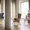 Carl Hansen & Son カールハンセン＆サン CH78 ラウンジチェア ママ ベアチェア オーク ソープフィニッシュ ファブリック：Fiord フィヨルド 6色 ネックピロー無し デザイン：ハンス・J・ウェグナー