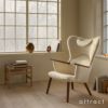 Carl Hansen & Son カールハンセン＆サン CH78 ラウンジチェア ママ ベアチェア オーク ソープフィニッシュ ファブリック：Fiord フィヨルド 6色 ネックピロー無し デザイン：ハンス・J・ウェグナー