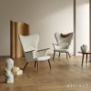 Carl Hansen & Son カールハンセン＆サン CH78 ラウンジチェア ママ ベアチェア オーク ソープフィニッシュ ファブリック：Fiord フィヨルド 6色 ネックピロー無し デザイン：ハンス・J・ウェグナー