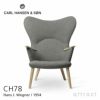 Carl Hansen & Son カール・ハンセン＆サン CH78 ラウンジチェア ママ ベアチェア オーク ソープフィニッシュ ファブリック：Fiord フィヨルド 6色 ネックピロー無し デザイン：ハンス・J・ウェグナー