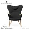 Carl Hansen & Son カール・ハンセン＆サン CH78 ラウンジチェア ママ ベアチェア オーク ソープフィニッシュ ファブリック：Fiord フィヨルド 6色 ネックピローセット デザイン：ハンス・J・ウェグナー