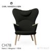 Carl Hansen & Son カール・ハンセン＆サン CH78 ラウンジチェア ママ ベアチェア オーク ソープフィニッシュ ファブリック：Fiord フィヨルド 6色 ネックピローセット デザイン：ハンス・J・ウェグナー