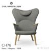 Carl Hansen & Son カールハンセン＆サン CH78 ラウンジチェア ママ ベアチェア オーク オイルフィニッシュ ファブリック：Fiord フィヨルド 6色 ネックピローセット デザイン：ハンス・J・ウェグナー