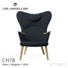 Carl Hansen & Son カールハンセン＆サン CH78 ラウンジチェア ママ ベアチェア オーク オイルフィニッシュ ファブリック：Fiord フィヨルド 6色 ネックピローセット デザイン：ハンス・J・ウェグナー