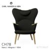 Carl Hansen & Son カールハンセン＆サン CH78 ラウンジチェア ママ ベアチェア オーク オイルフィニッシュ ファブリック：Fiord フィヨルド 6色 ネックピローセット デザイン：ハンス・J・ウェグナー