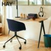 HAY ヘイ Pyramid Desk ピラミッド デスク ワーキング テーブル W120×60cm カラー：マットラッカー オーク ベース：スチール（ブラック塗装） デザイン：ウィム・リートフェルト