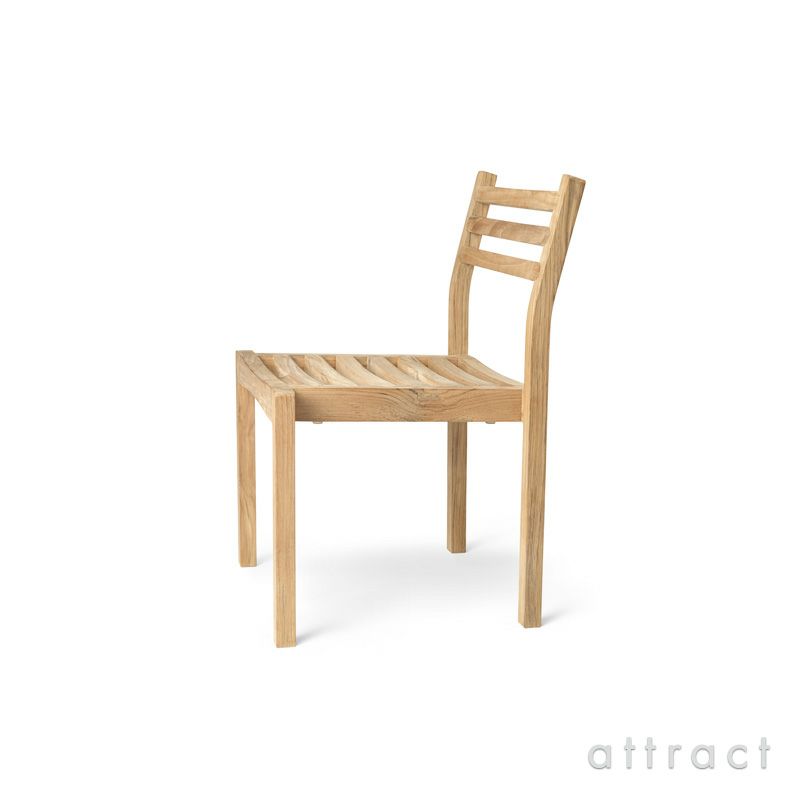 Carl Hansen & Son カール・ハンセン＆サン AH アウトドアシリーズ AH Outdoor Series アームレスチェア ダイニングチェア AH501 チーク　無塗装仕上げ アウトドア 屋外 デザイン：アルフレッド・ホーマン