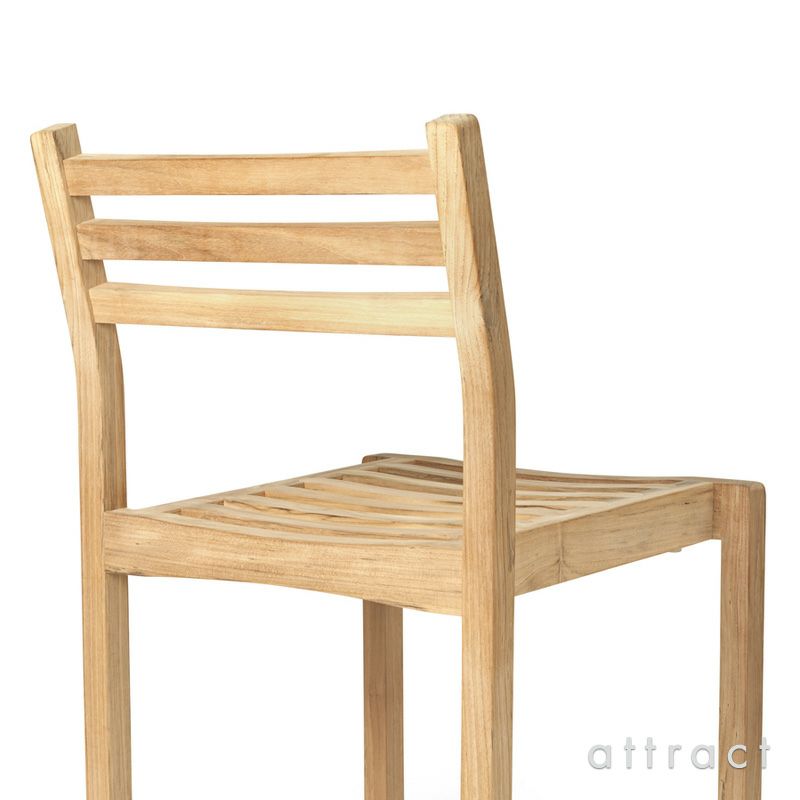 Carl Hansen & Son カール・ハンセン＆サン AH アウトドアシリーズ AH Outdoor Series アームレスチェア ダイニングチェア AH501 チーク　無塗装仕上げ アウトドア 屋外 デザイン：アルフレッド・ホーマン