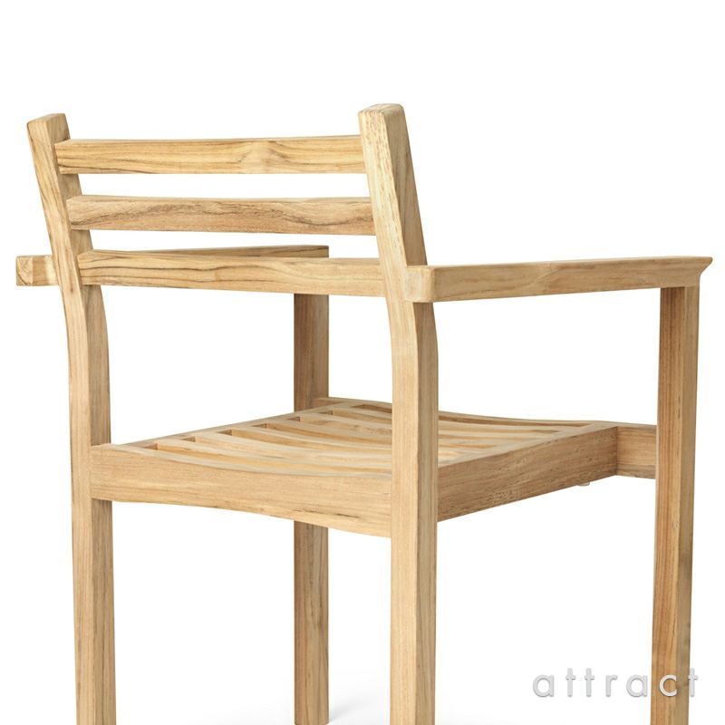 Carl Hansen & Son カール・ハンセン＆サン AH アウトドアシリーズ AH Outdoor Series アームチェア ダイニングチェア AH502 チーク　無塗装仕上げ アウトドア 屋外 デザイン：アルフレッド・ホーマン