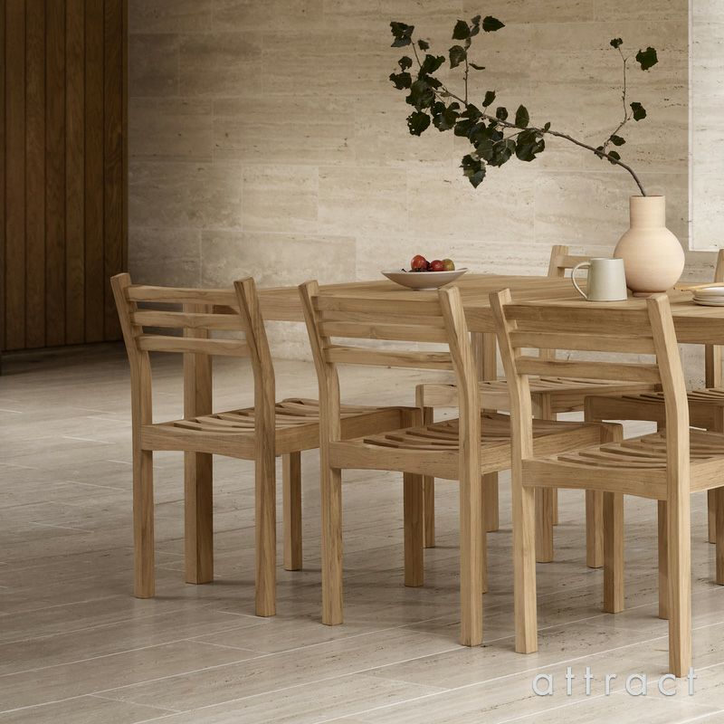 Carl Hansen & Son カール・ハンセン＆サン AH アウトドアシリーズ AH Outdoor Series ダイニングテーブル 屋外用 W98.5cm AH902 チーク　無塗装仕上げ アウトドア デザイン：アルフレッド・ホーマン