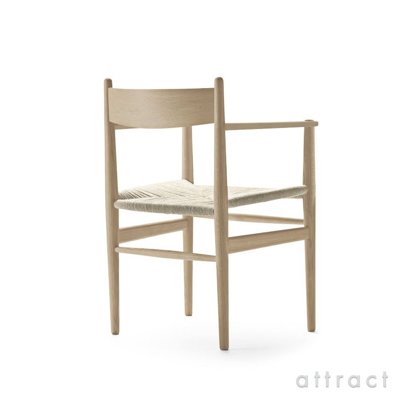Carl Hansen & Son カール・ハンセン＆サン CH37 アームチェア オーク （ホワイトオイルフィニッシュ） ナチュラルペーパーコード デザイン：ハンス・J・ウェグナー