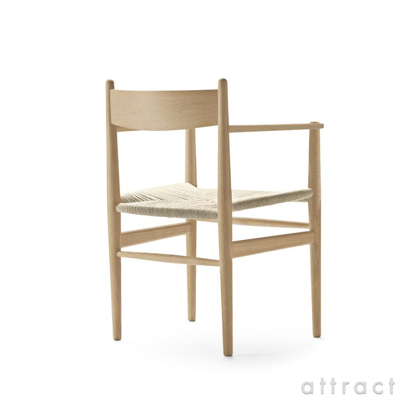 Carl Hansen & Son カール・ハンセン＆サン CH37 アームチェア オーク （クリアラッカー塗装） ナチュラルペーパーコード デザイン：ハンス・J・ウェグナー