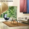 FRITZ HANSEN フリッツ・ハンセン EGG エッグチェア フットスツール セット 3316 ＋ 3127 ラウンジチェア ファブリック：カテゴリー1 ベースカラー：5色 デザイン：アルネ・ヤコブセン