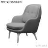 FRITZ HANSEN フリッツ・ハンセン FRI フリチェア フットスツール セット JH4 ＋ JH14 ラウンジチェア ファブリック：カテゴリー1 サテン仕上げアルミベース デザイン：ハイメ・アジョン