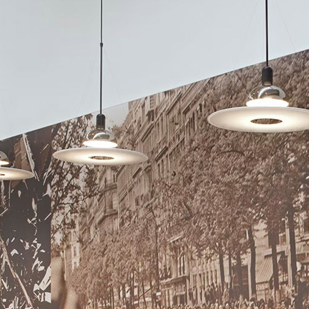 FLOS フロス FRISBI JP フリスビー ペンダントランプ カラー：クローム デザイン：アキッレ・カスティリオーニ