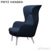 FRITZ HANSEN フリッツ・ハンセン RO ロオチェア フットスツール セット JH1 ＋ JH11 ラウンジチェア Christianshavn クリスチャンハウン カラー：26色 サテン仕上げアルミベース デザイン：ハイメ・アジョン