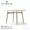 Carl Hansen & Son カール・ハンセン＆サン BA103 ダイニングテーブル Φ110cm ホワイトラミネート×オーク（オイルフィニッシュ） 1台 + CH24 Yチェア SOFT ビーチ （マット仕上げ） ソフトカラー （全9色） 2脚 セット