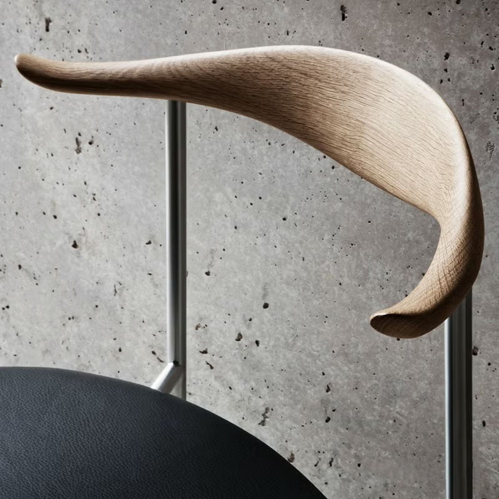 Carl Hansen & Son カール・ハンセン＆サン CH88P ビーチ （ソープフィニッシュ） ステンレスフレーム 張座：レザー（Thor） デザイン：ハンス・J・ウェグナー