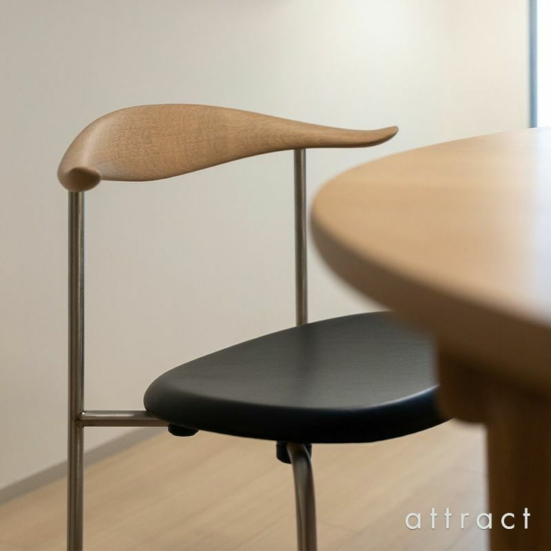Carl Hansen & Son カール・ハンセン＆サン CH88P ビーチ （ソープフィニッシュ） ステンレスフレーム 張座：レザー（Thor） デザイン：ハンス・J・ウェグナー