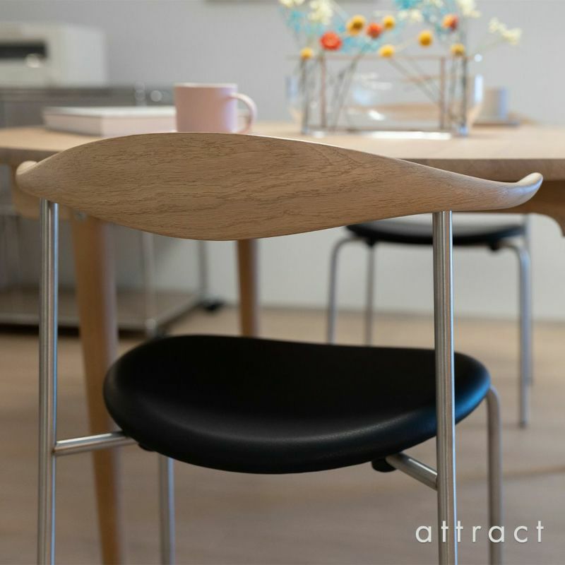 Carl Hansen & Son カール・ハンセン＆サン CH88P ビーチ （ソープフィニッシュ） ステンレスフレーム 張座：レザー（Thor） デザイン：ハンス・J・ウェグナー