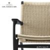 Carl Hansen & Son カール・ハンセン＆サン CH25 ラウンジチェア オーク （ブラック塗装） ナチュラルペーパーコード