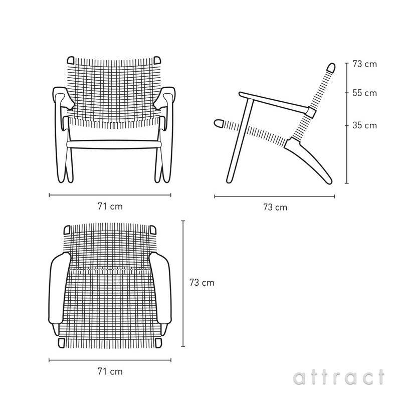 Carl Hansen & Son カール・ハンセン＆サン CH25 ラウンジチェア オーク （ソープフィニッシュ） ナチュラルペーパーコード