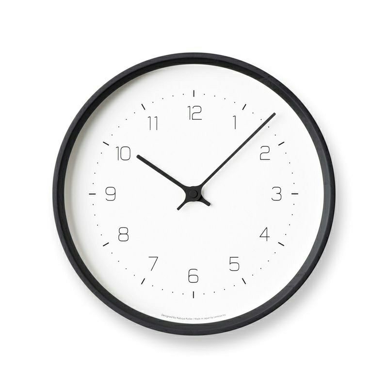 Lemnos レムノス NEUT ニュート KK22-09 ウォールクロック Φ288mm カラー：3色 デザイン：小池 和也