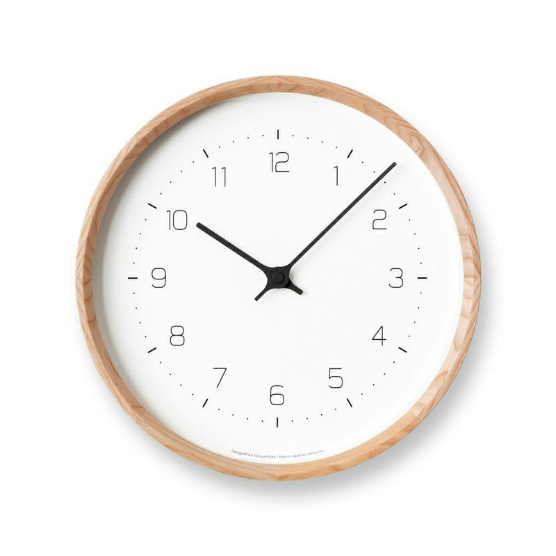 Lemnos レムノス NEUT ニュート KK22-09 ウォールクロック Φ288mm カラー：3色 デザイン：小池 和也