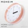 MOHEIM モヘイム HORN ホルン Copper コッパー ウォールクロック 壁掛け時計 サイズ：Φ280mm ステップムーブメント カラー： コッパー （銅メッキ） デザイン：MUTE