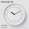 MOHEIM モヘイム HORN ホルン ウォールクロック 壁掛け時計 サイズ：Φ280mm ステップムーブメント カラー： 5色 デザイン：MUTE