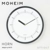 MOHEIM モヘイム HORN ホルン ウォールクロック 壁掛け時計 サイズ：Φ280mm ステップムーブメント カラー： 5色 デザイン：MUTE