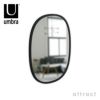 umbra アンブラ HUB OVAL MIRROR ハブ オーバルミラー サイズ：W46cm ウォールミラー 壁掛け 鏡 縦横対応 カラー：ブラック デザイン：ポール・ローワン