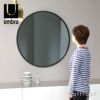 umbra アンブラ HUB MIRROR ハブ ミラー Lサイズ Φ94cm ウォールミラー 壁掛け 鏡 カラー：ブラック デザイン：ポール・ローワン