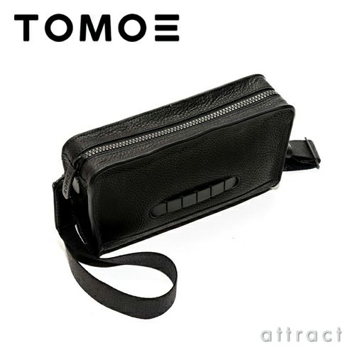 TOMOE トモエ BOLD PO ボールド PO ボディバッグ ポーチ クラッチバッグ ショルダーストラップ付・ブラック