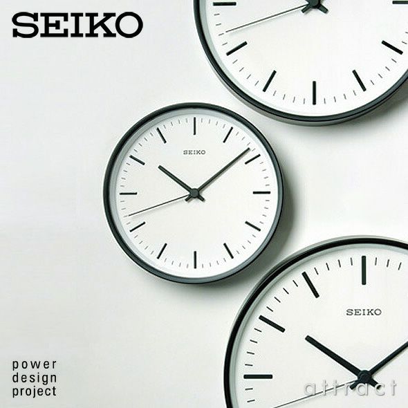 SEIKO セイコー STANDARD スタンダード パワーデザインプロジェクト アナログクロック 電波時計 サイズ：L・M  カラー：ブラック・ホワイト デザイン：深澤 直人 | アトラクト・オンラインショップ