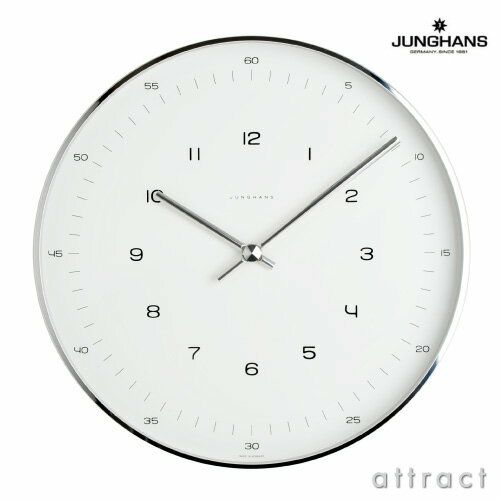 JUNGHANS ユンハンス Max Bill by Junghans Wall Clock 367 6046 00・367 6047 00 クォーツ時計 Φ30cm デザイン：マックス・ビル