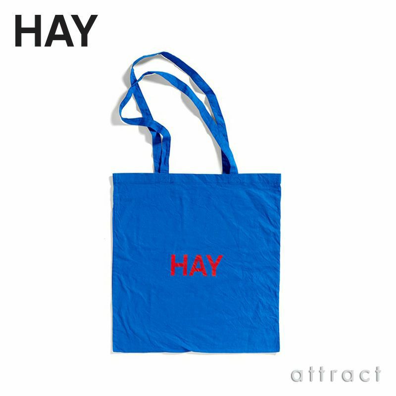 HAY ヘイ BLUE TOTE BAG ブルー トートバッグ レッドロゴ | アトラクト・オンラインショップ