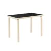 Artek アルテック TABLE 80B テーブル 80B サイズ：100×60cm 厚み 4cm 4本脚 カラー：３色 デザイン：アルヴァ・アアルト