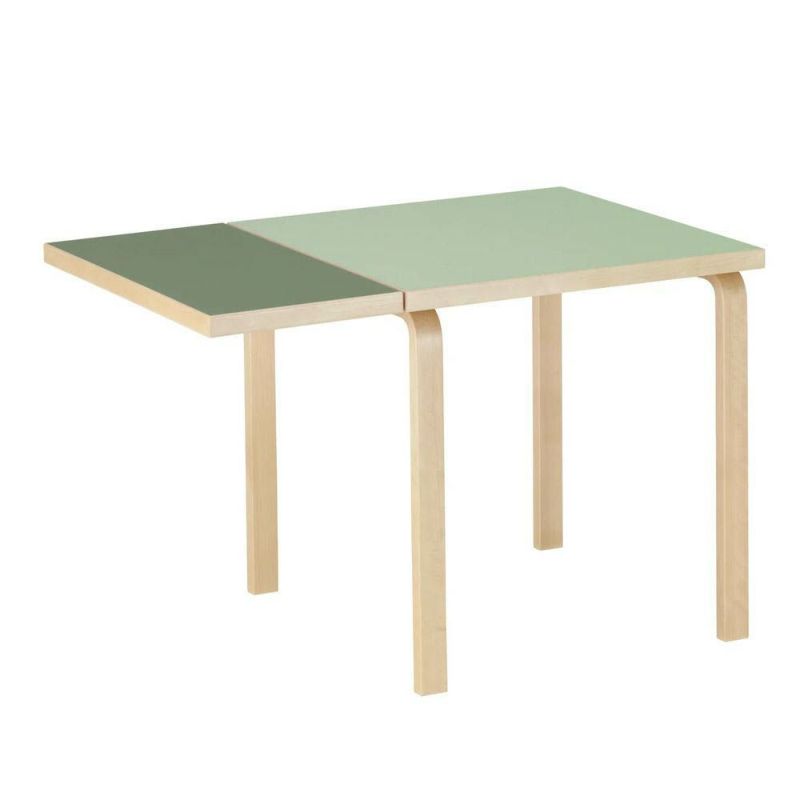 【特別モデル】 Artek アルテック DROP-LEAF TABLE DL81C ドロップリーフ テーブル 81C サイズ：W79 / 112.5cm 厚み 4cm 4本脚 ツートンカラー：３色 デザイン：アルヴァ・アアルト