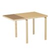 【特別モデル】 Artek アルテック DROP-LEAF TABLE DL81C ドロップリーフ テーブル 81C サイズ：W79 / 112.5cm 厚み 4cm 4本脚 ツートンカラー：３色 デザイン：アルヴァ・アアルト