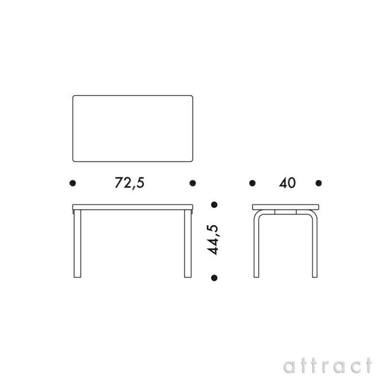 Artek アルテック BENCH 153B ベンチ 153B ソリッドトップ サイズ：72.5×40cm バーチ材 カラー：3色 デザイン：アルヴァ・アアルト