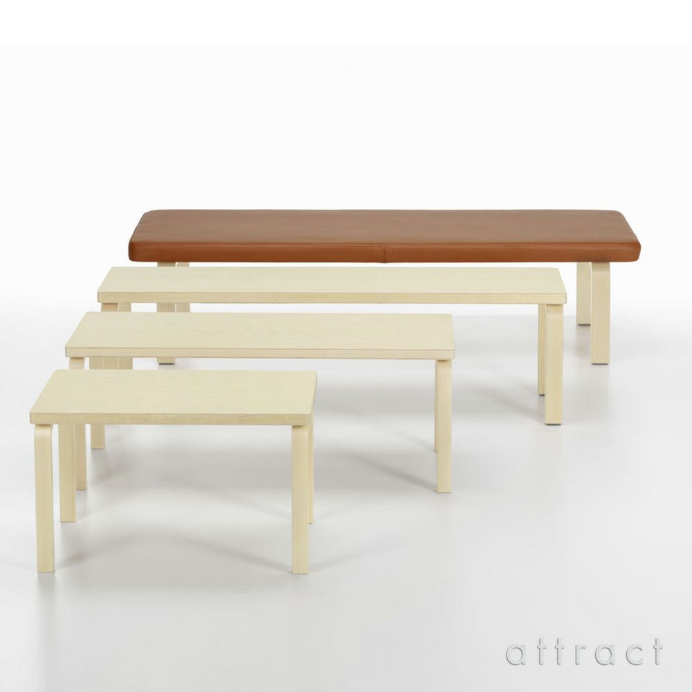 Artek アルテック BENCH 153B ベンチ 153B ソリッドトップ サイズ：72.5×40cm バーチ材 カラー：3色 デザイン：アルヴァ・アアルト