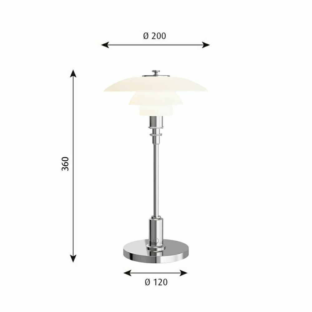 Louis Poulsen ルイスポールセン PH 2/1 Portable Table ポータブル テーブルランプ スタンドライト Φ200mm カラー：真鍮・メタライズド（ブラス） 