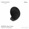 GEORG JENSEN ジョージ・ジェンセン Koppel コッペル アラームクロック 10cm 卓上ホルダー付 置時計 目覚まし時計 カラー：シルバー×ホワイト デザイン：ヘニング・コッペル