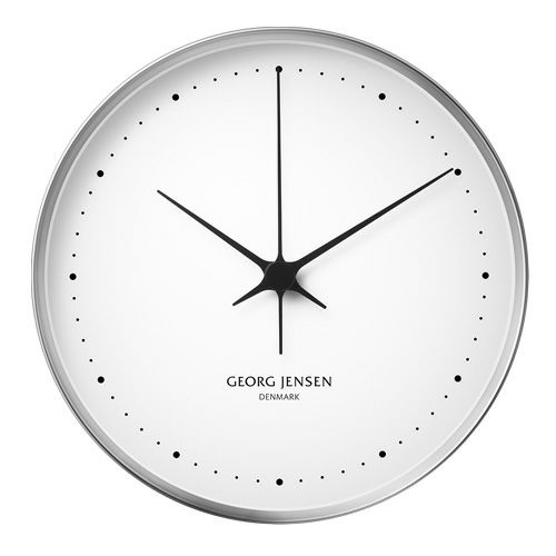 GEORG JENSEN ジョージ・ジェンセン Koppel コッペル ウォールクロック 30cm 壁掛け時計 カラー：シルバー×ホワイト デザイン：ヘニング・コッペル